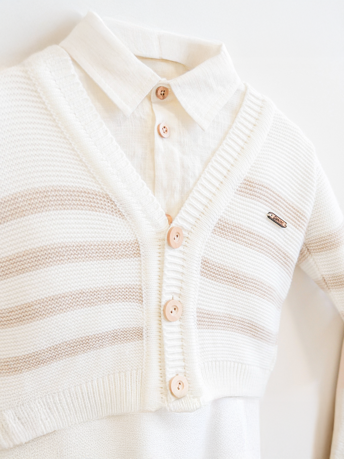 Soft Bej Çizgili Takım